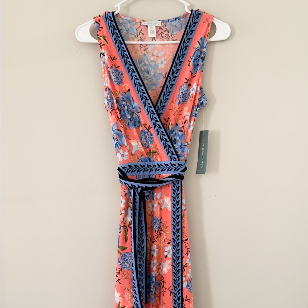 London Times Wrap Dress - Size 6
